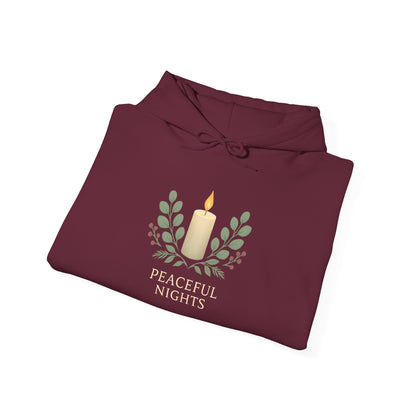 Candle Wreath Hoodie — Minimalist Candle & Laurel Graphic Pullover