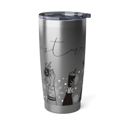 Silver Holiday Cheers Stainless Steel Travel  20oz Tumbler