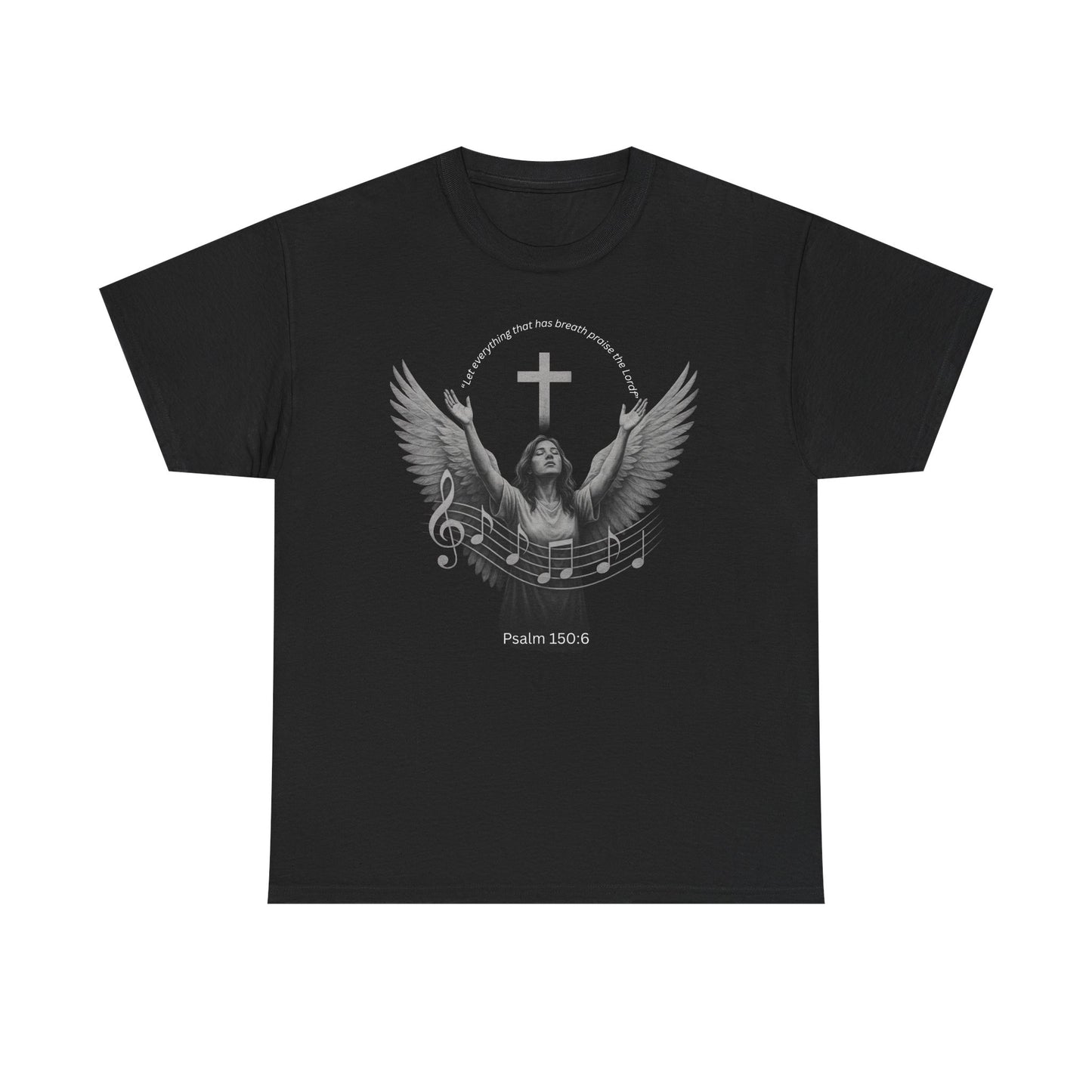 Christian Worship T-Shirt — Woman Singing Praises to Jesus