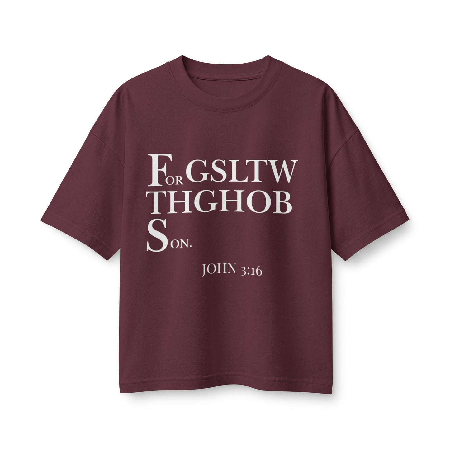 Women's Heavyweight Tee — 'For God So Loved The World...' Bible Verse Design with 'To Save Me!' Back