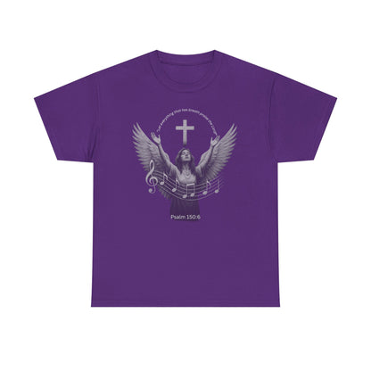 Christian Worship T-Shirt — Woman Singing Praises to Jesus