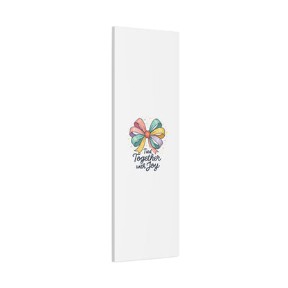 Canvas Wall Art - "Tied Together with Joy" Pastel Ribbon Decorative Print