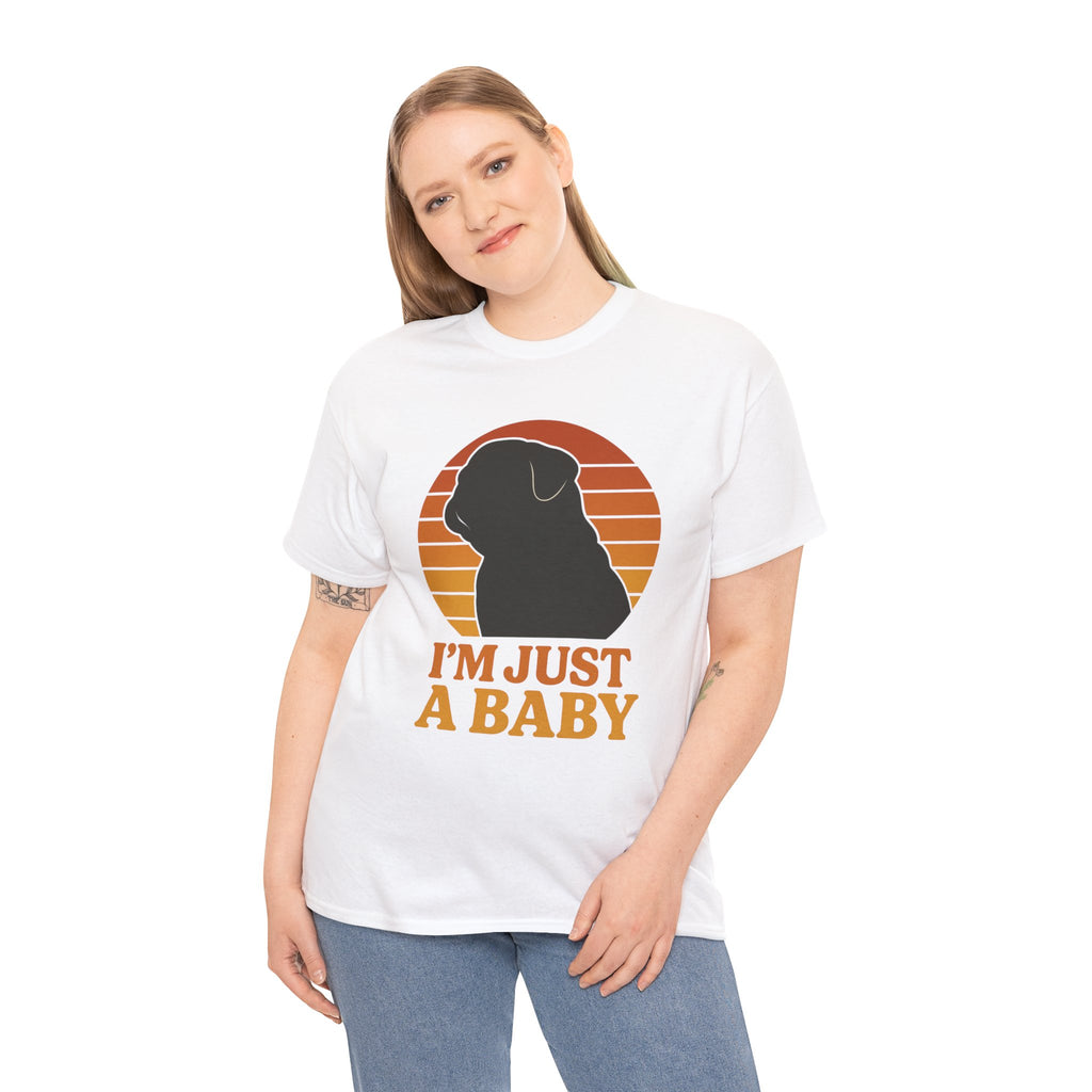 PUG Sunset Tee, Nostalgic dog silhouette Sunset