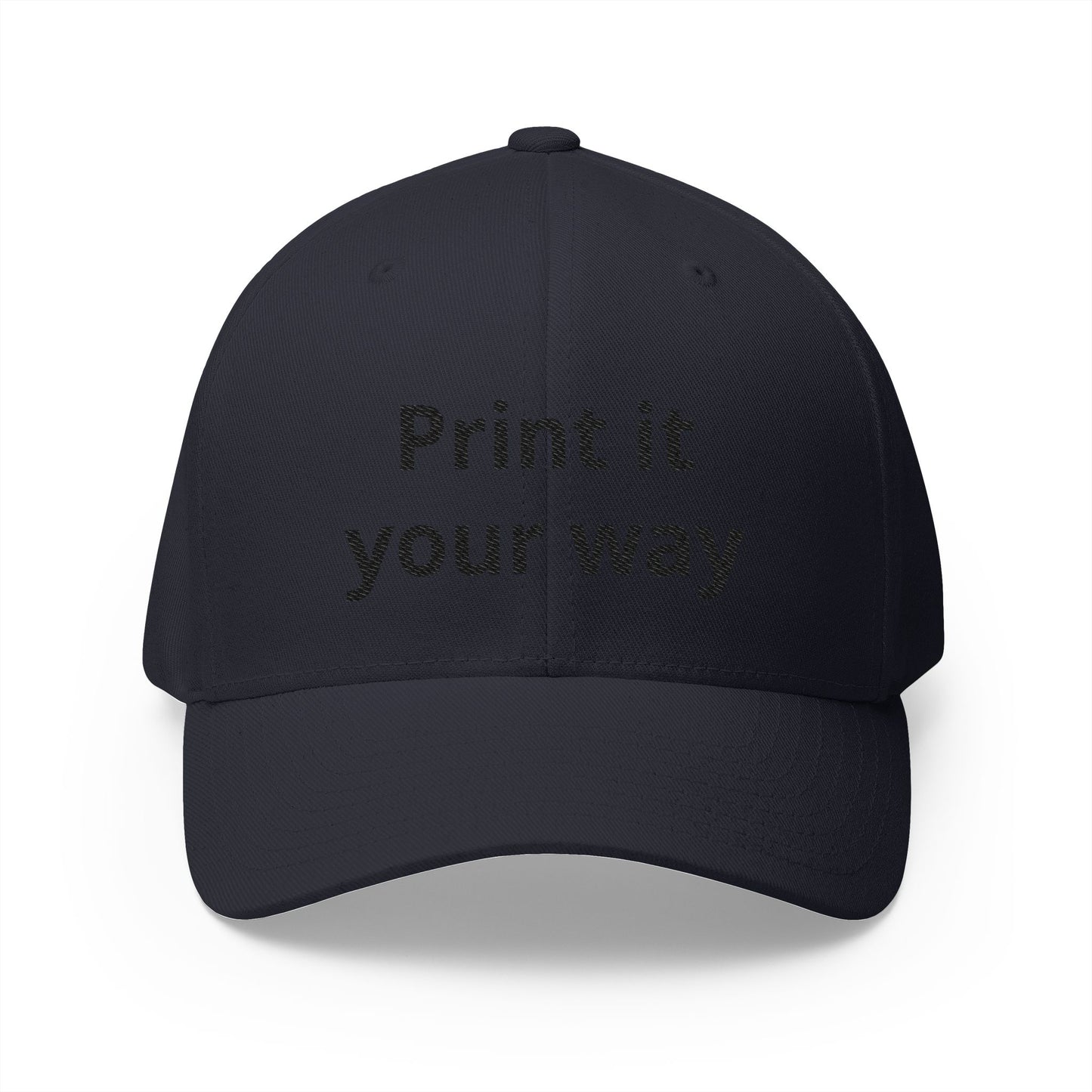 Embroidered 'Print It Your Way' Closed-Back Cap
