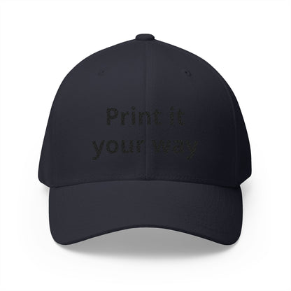 Embroidered 'Print It Your Way' Closed-Back Cap