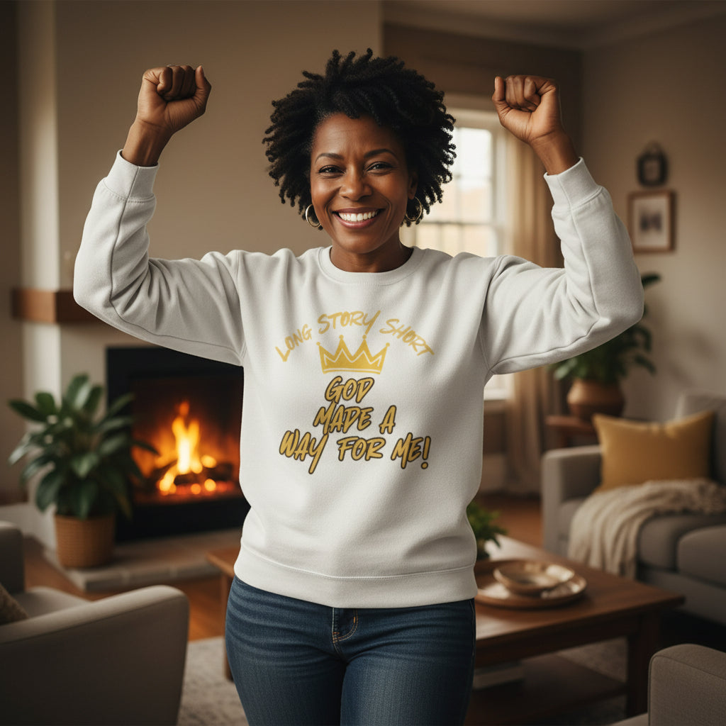 Christian phrase Long Story Short God Made Away for Me!