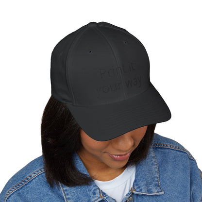 Embroidered 'Print It Your Way' Closed-Back Cap