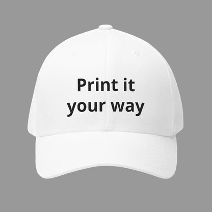 Embroidered 'Print It Your Way' Closed-Back Cap