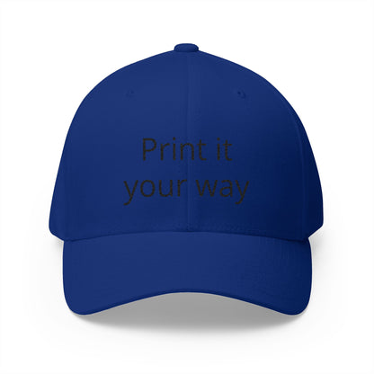 Embroidered 'Print It Your Way' Closed-Back Cap