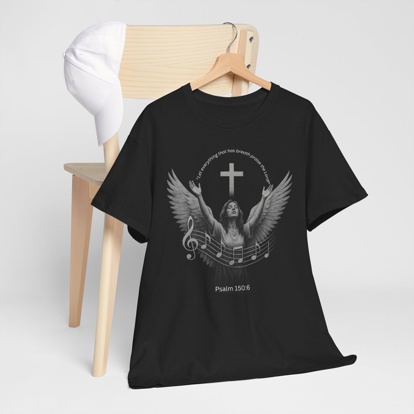 Christian Worship T-Shirt — Woman Singing Praises to Jesus