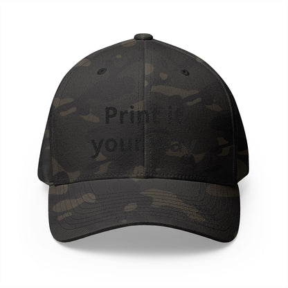 Embroidered 'Print It Your Way' Closed-Back Cap
