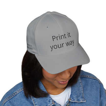 Embroidered 'Print It Your Way' Closed-Back Cap