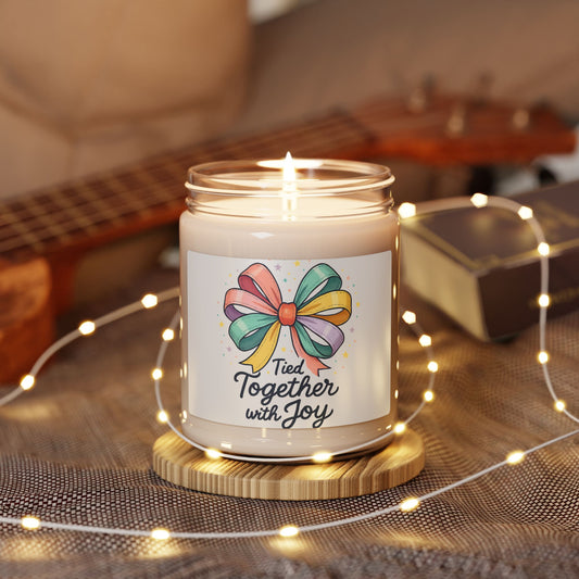 Scented Soy Candle — "Tied Together with Joy" Jar Candle (9 oz)
