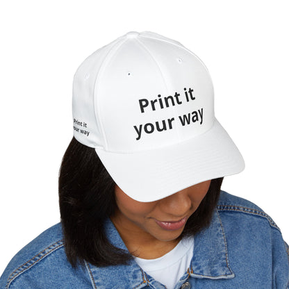 Embroidered 'Print It Your Way' Closed-Back Cap
