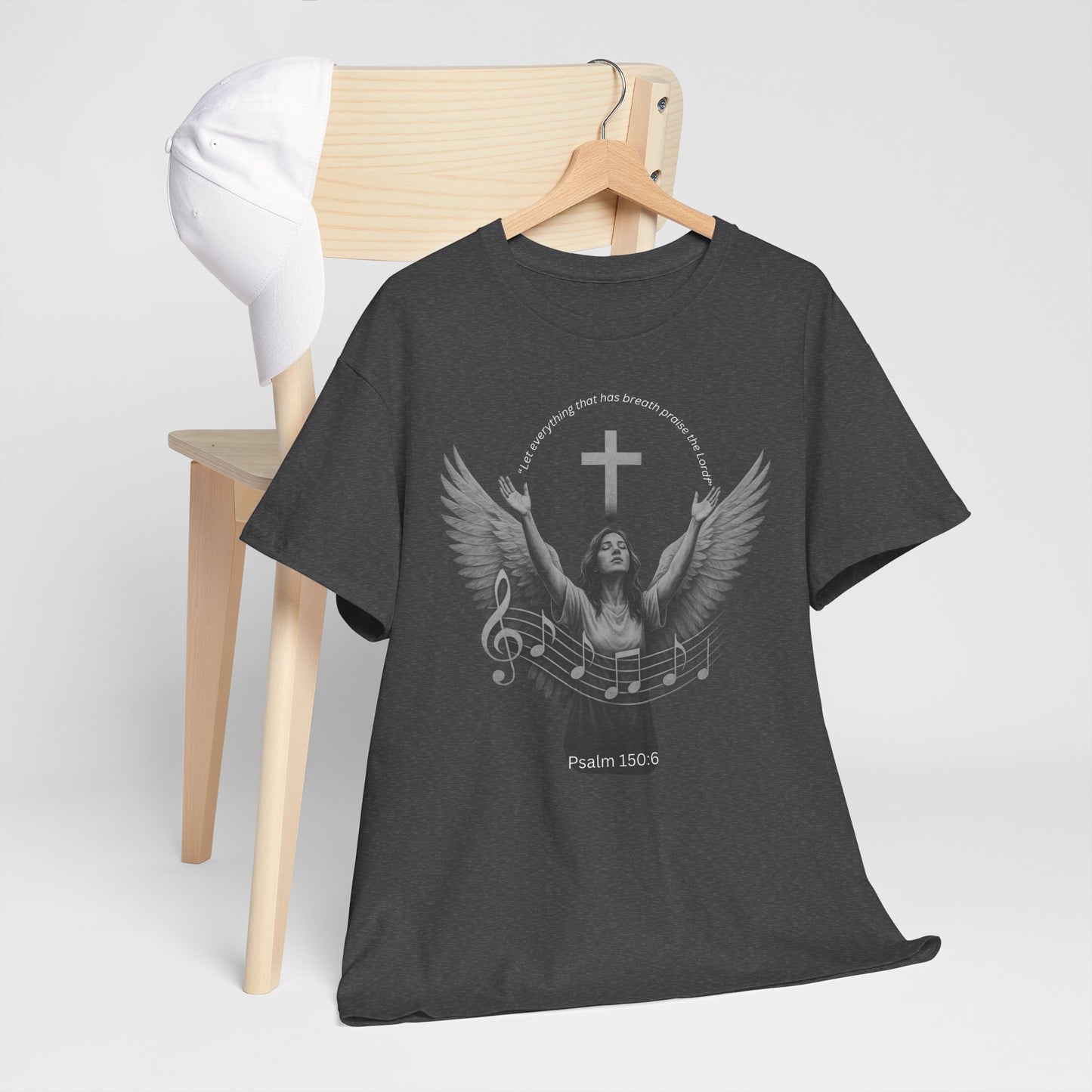 Christian Worship T-Shirt — Woman Singing Praises to Jesus