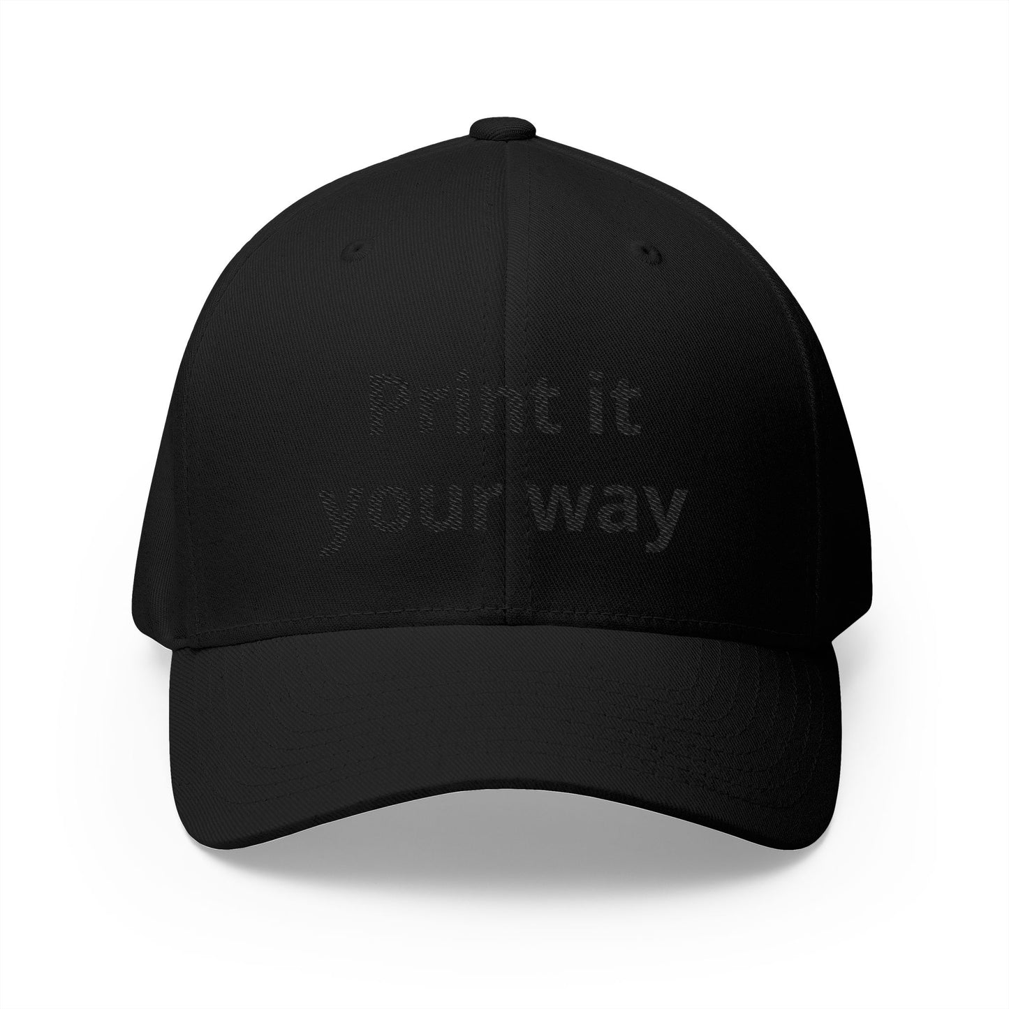 Embroidered 'Print It Your Way' Closed-Back Cap
