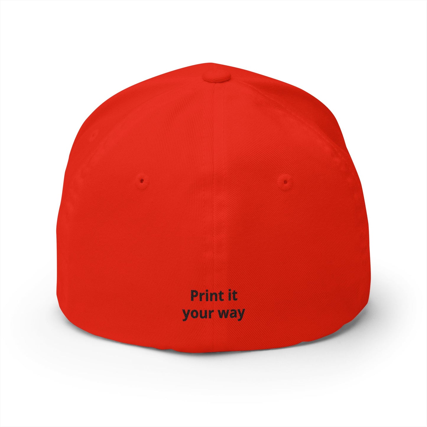 Embroidered 'Print It Your Way' Closed-Back Cap