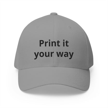 Embroidered 'Print It Your Way' Closed-Back Cap