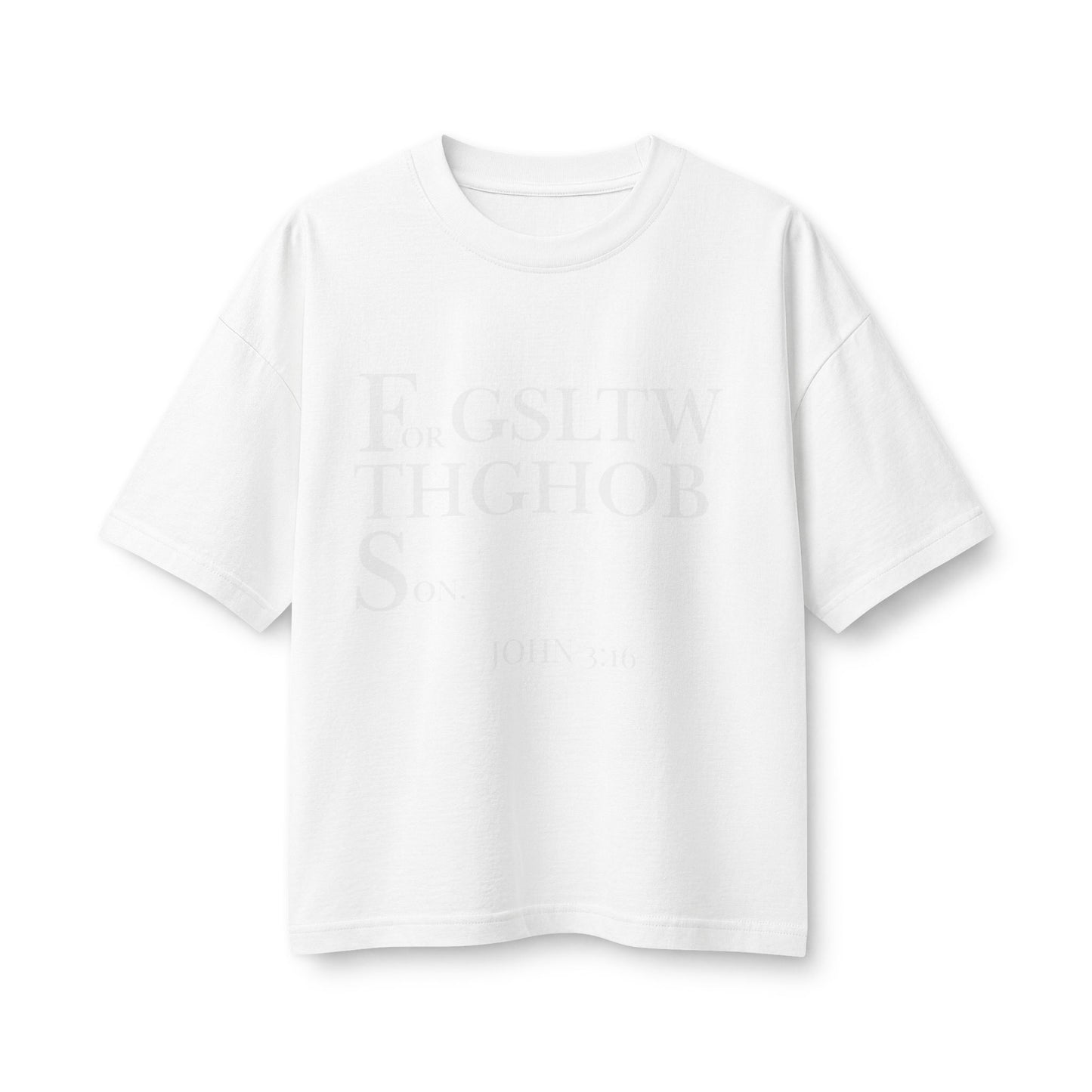 Women's Heavyweight Tee — 'For God So Loved The World...' Bible Verse Design with 'To Save Me!' Back