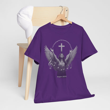 Christian Worship T-Shirt — Woman Singing Praises to Jesus