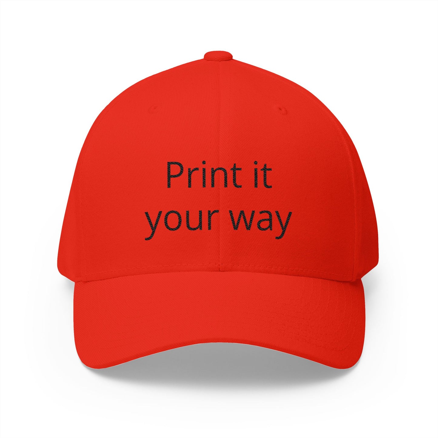 Embroidered 'Print It Your Way' Closed-Back Cap