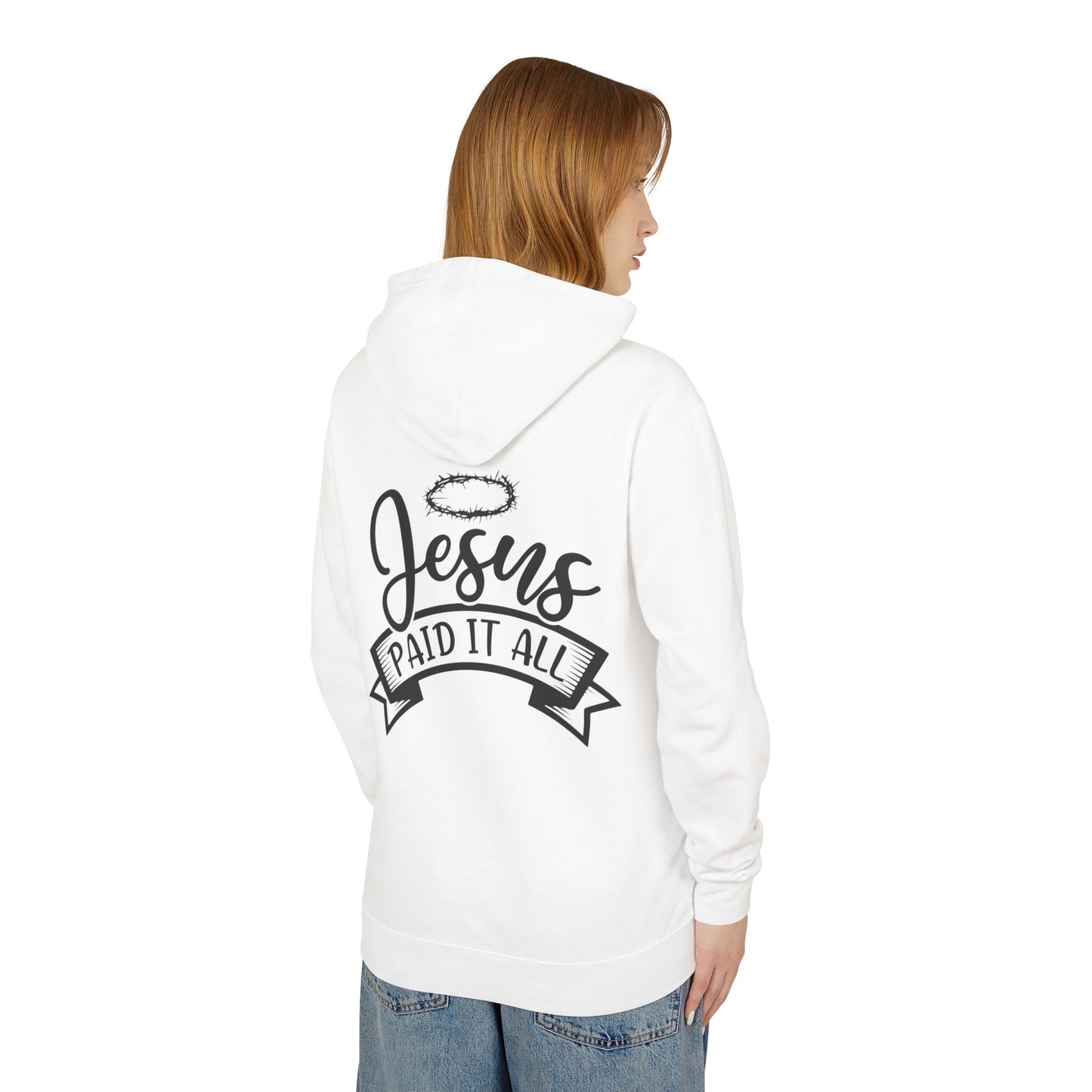 Jesus Paid It All Hoodie — Christian Faith Graphic Pullover