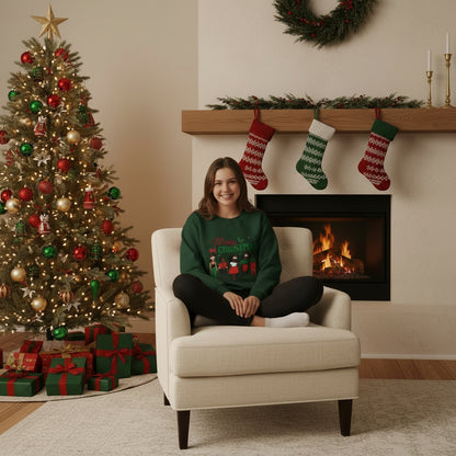 Crewneck Sweatshirt- Christmas  Multicultural women Unisex Heavy Blend™