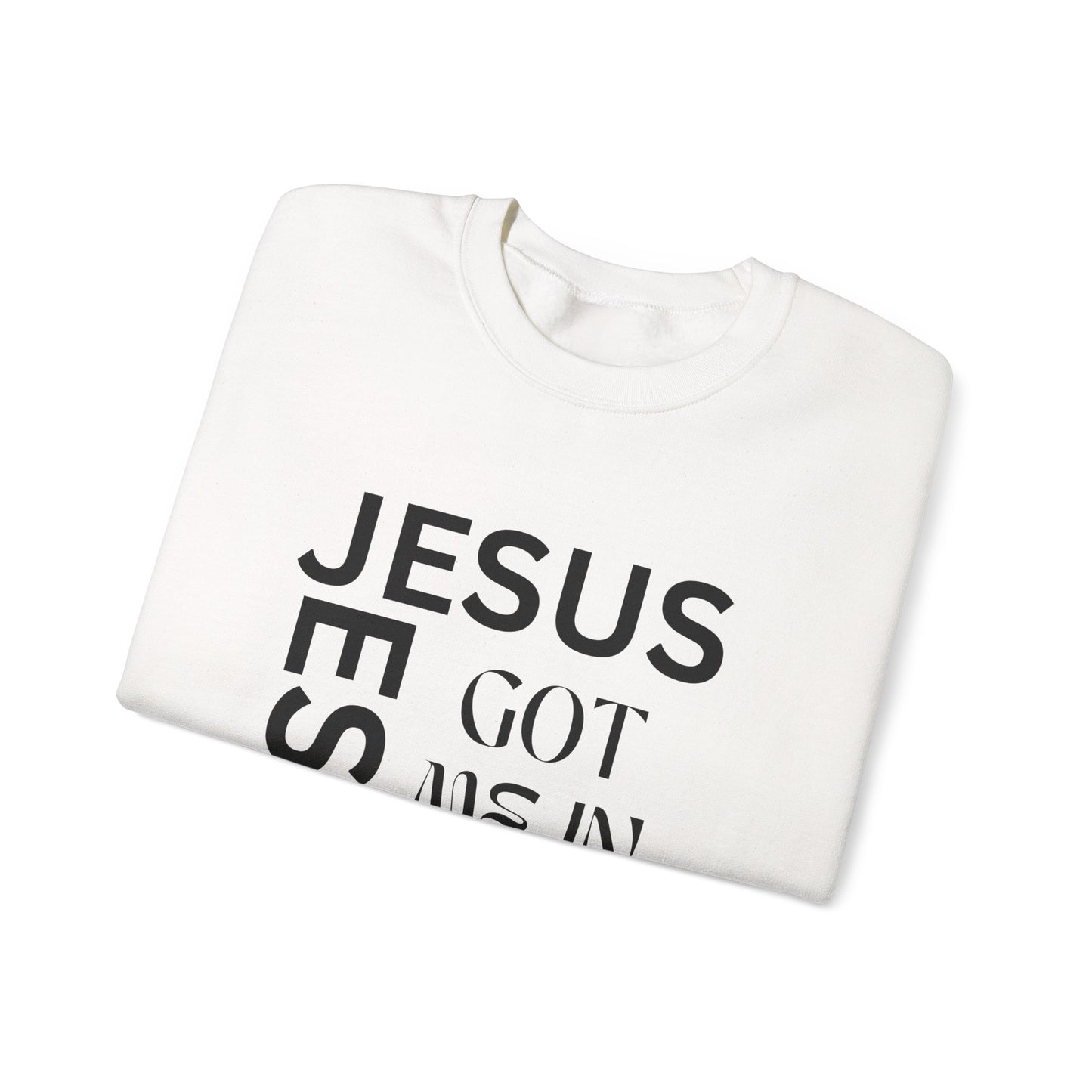 Christian Faith Crewneck Sweatshirt — "God Has Me in HIS Hands" Affirmation
