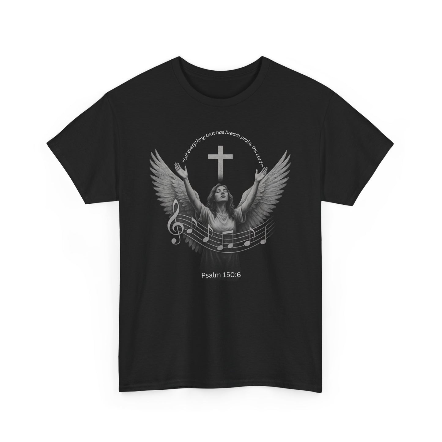 Christian Worship T-Shirt — Woman Singing Praises to Jesus