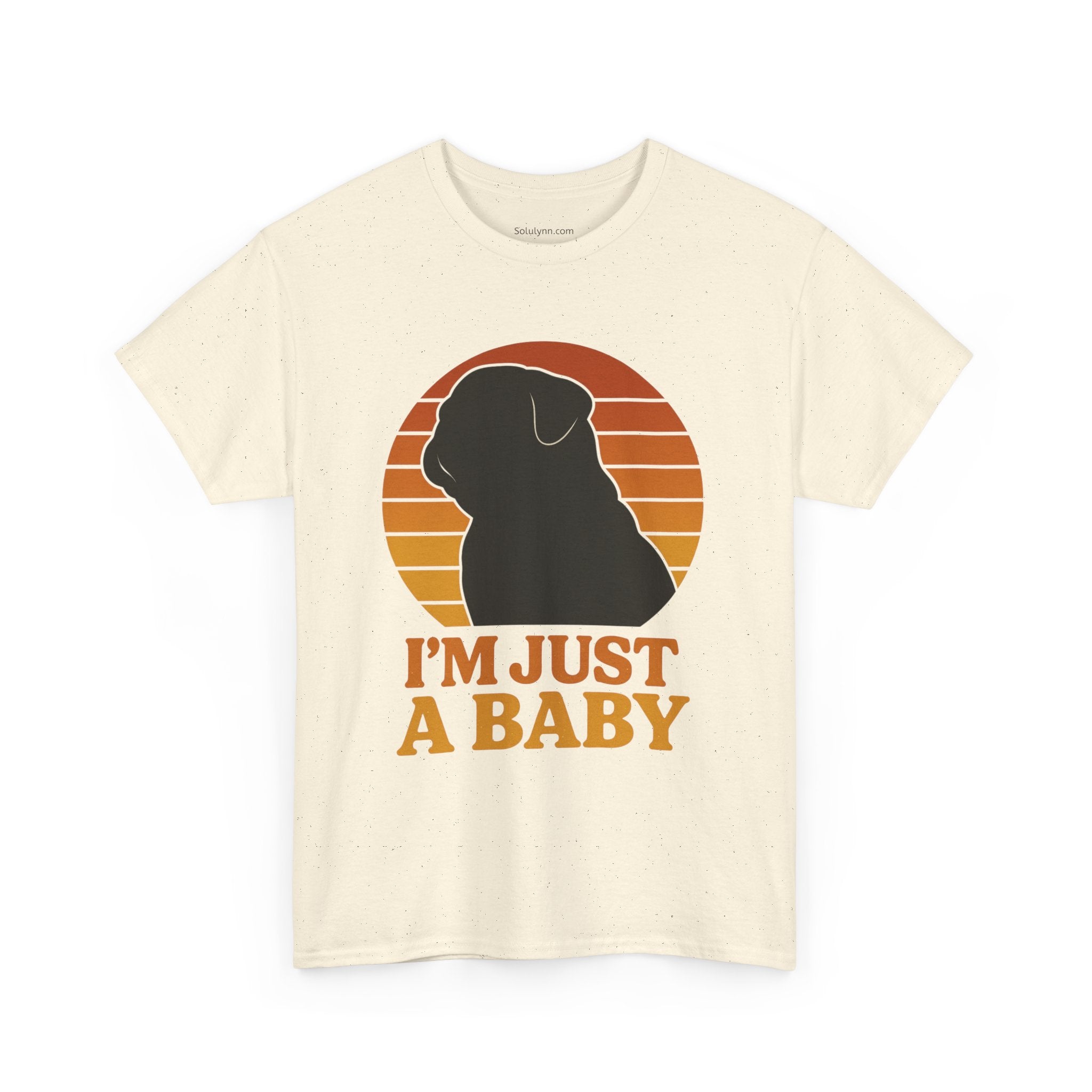 PUG Sunset Tee, Nostalgic dog silhouette Sunset