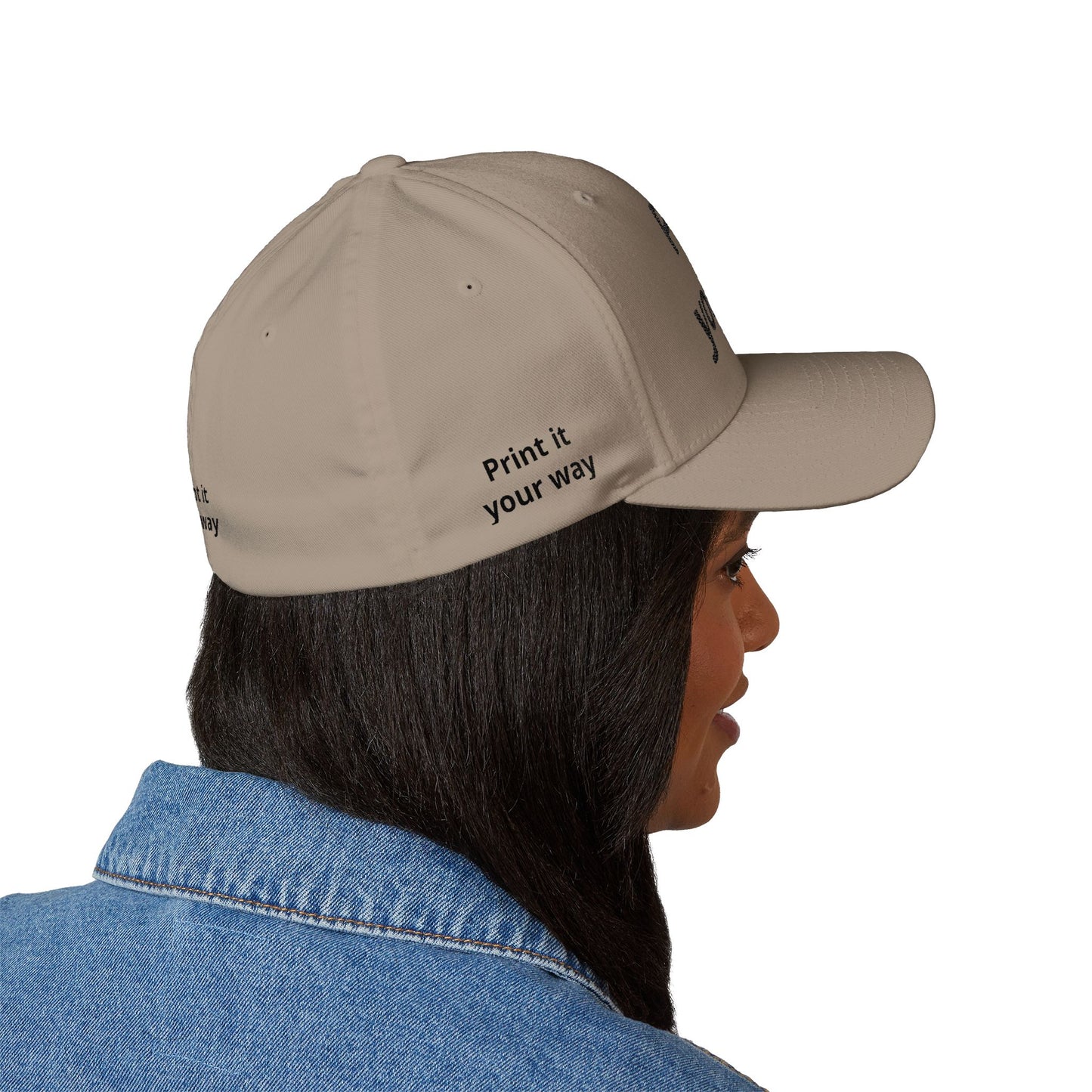 Embroidered 'Print It Your Way' Closed-Back Cap