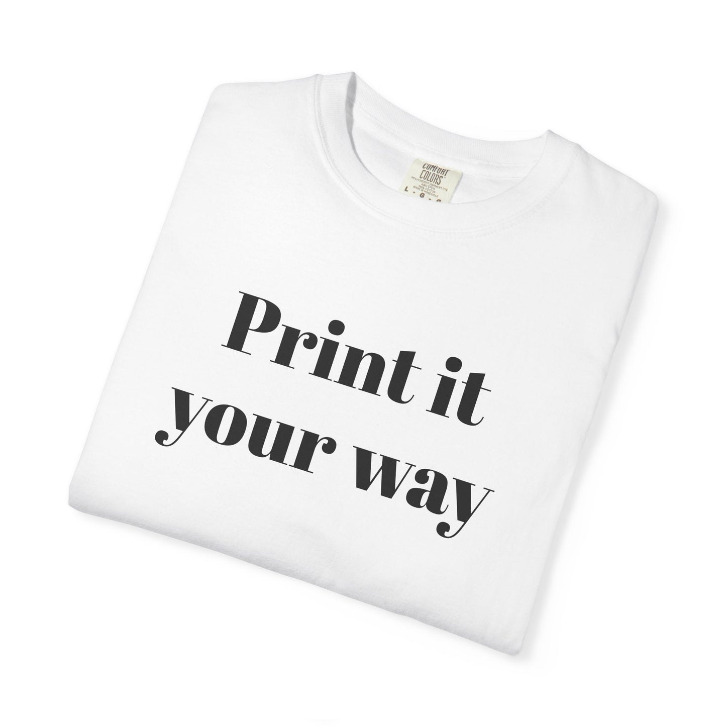Customized t-shirt text and image