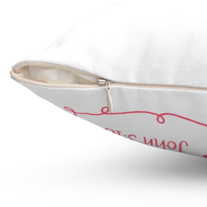 John 3:16 God Loves You Spun Polyester Square Pillow