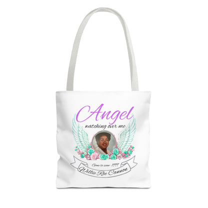 Memorial Angel Tote Bag — "Angel Watching Over Me" Custom Photo Tribute