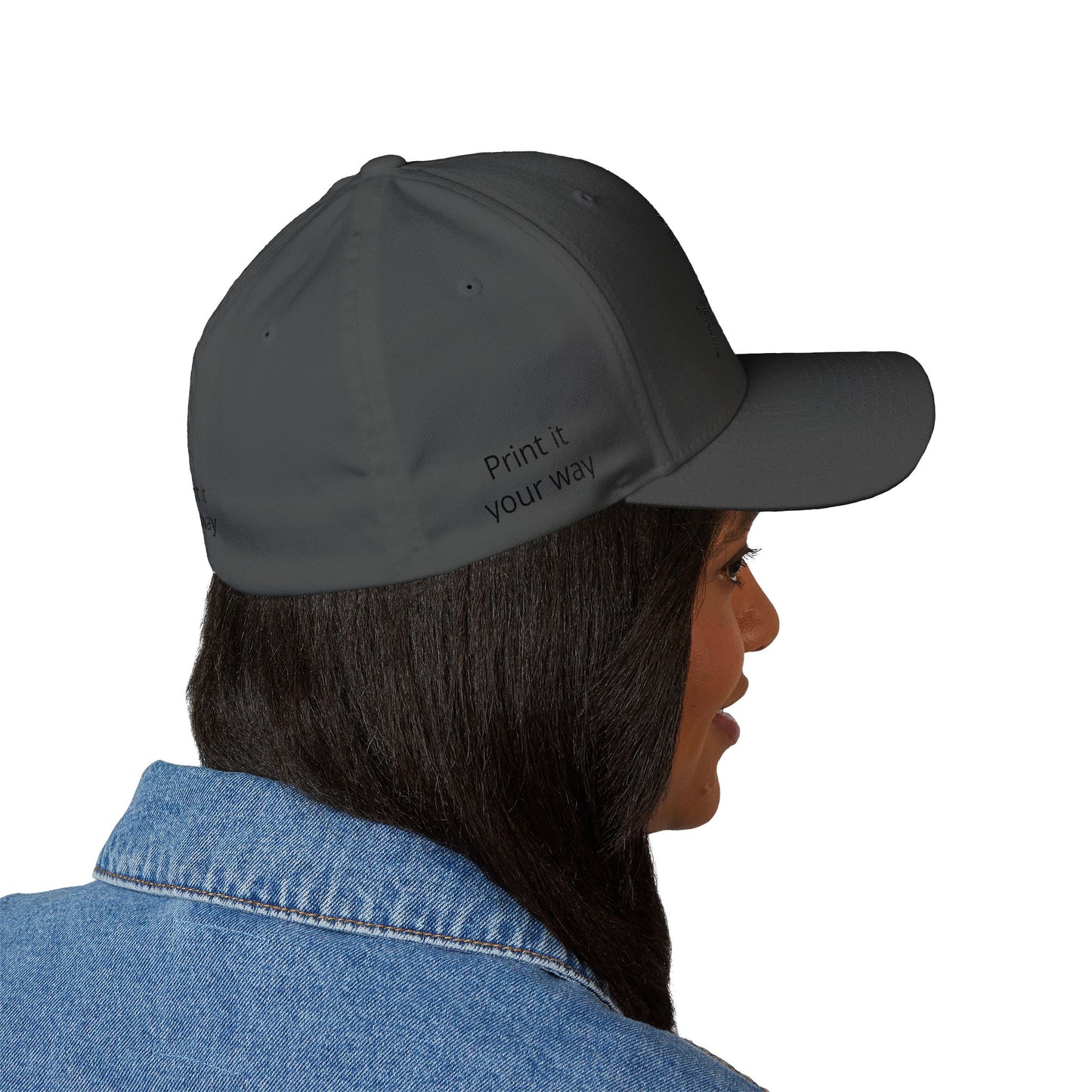 Embroidered 'Print It Your Way' Closed-Back Cap