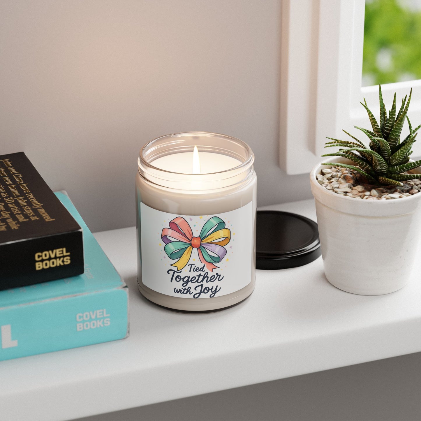 Scented Soy Candle — "Tied Together with Joy" Jar Candle (9 oz)