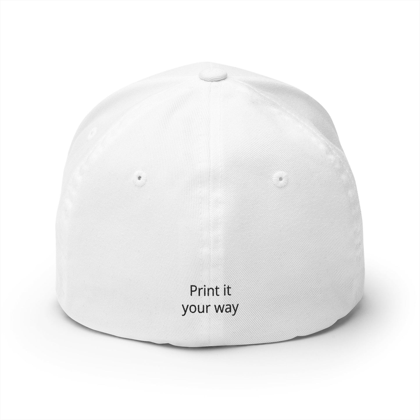Embroidered 'Print It Your Way' Closed-Back Cap