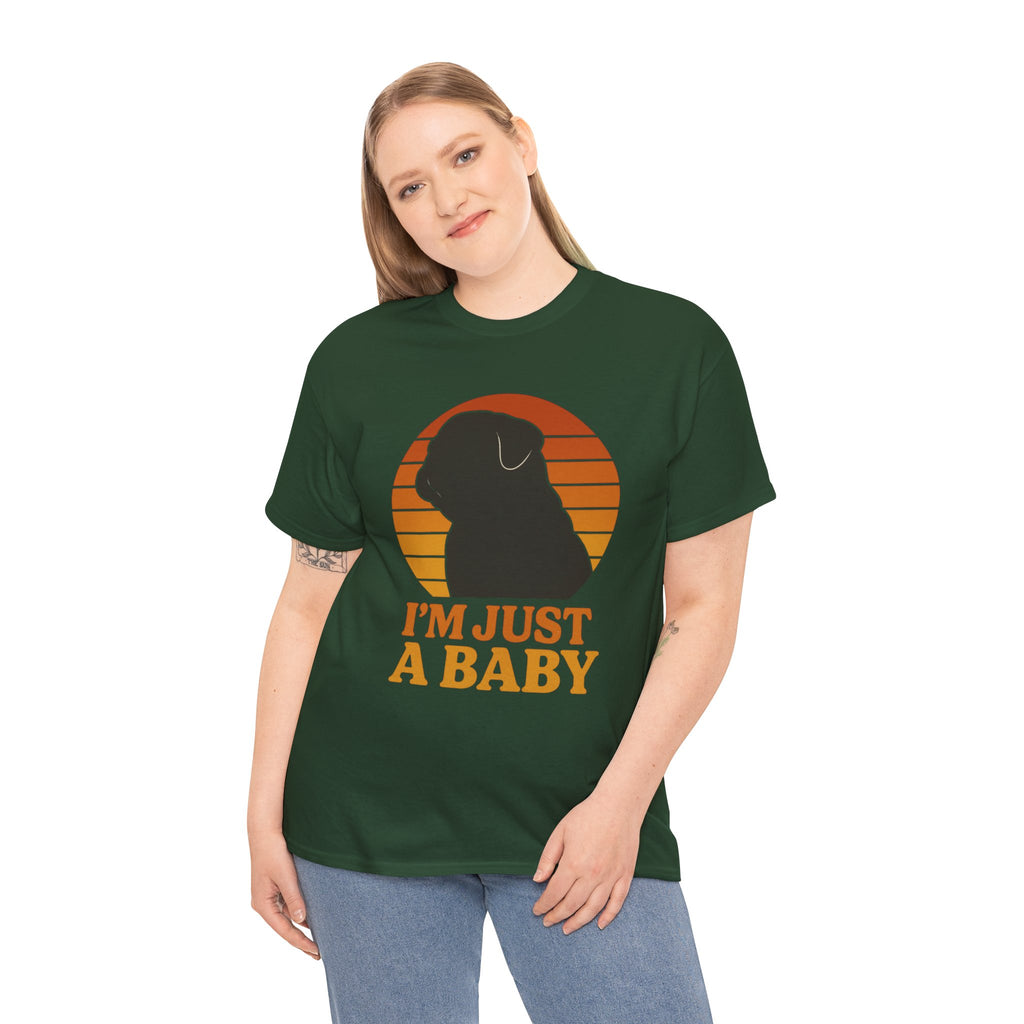 PUG Sunset Tee, Nostalgic dog silhouette Sunset