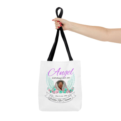 Memorial Angel Tote Bag — "Angel Watching Over Me" Custom Photo Tribute