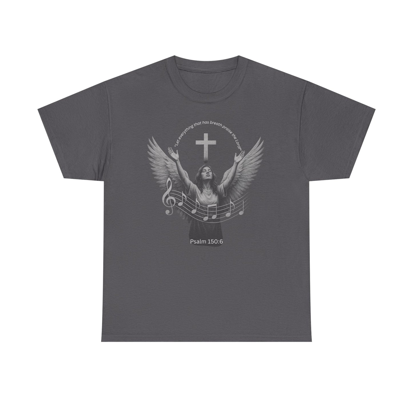 Christian Worship T-Shirt — Woman Singing Praises to Jesus