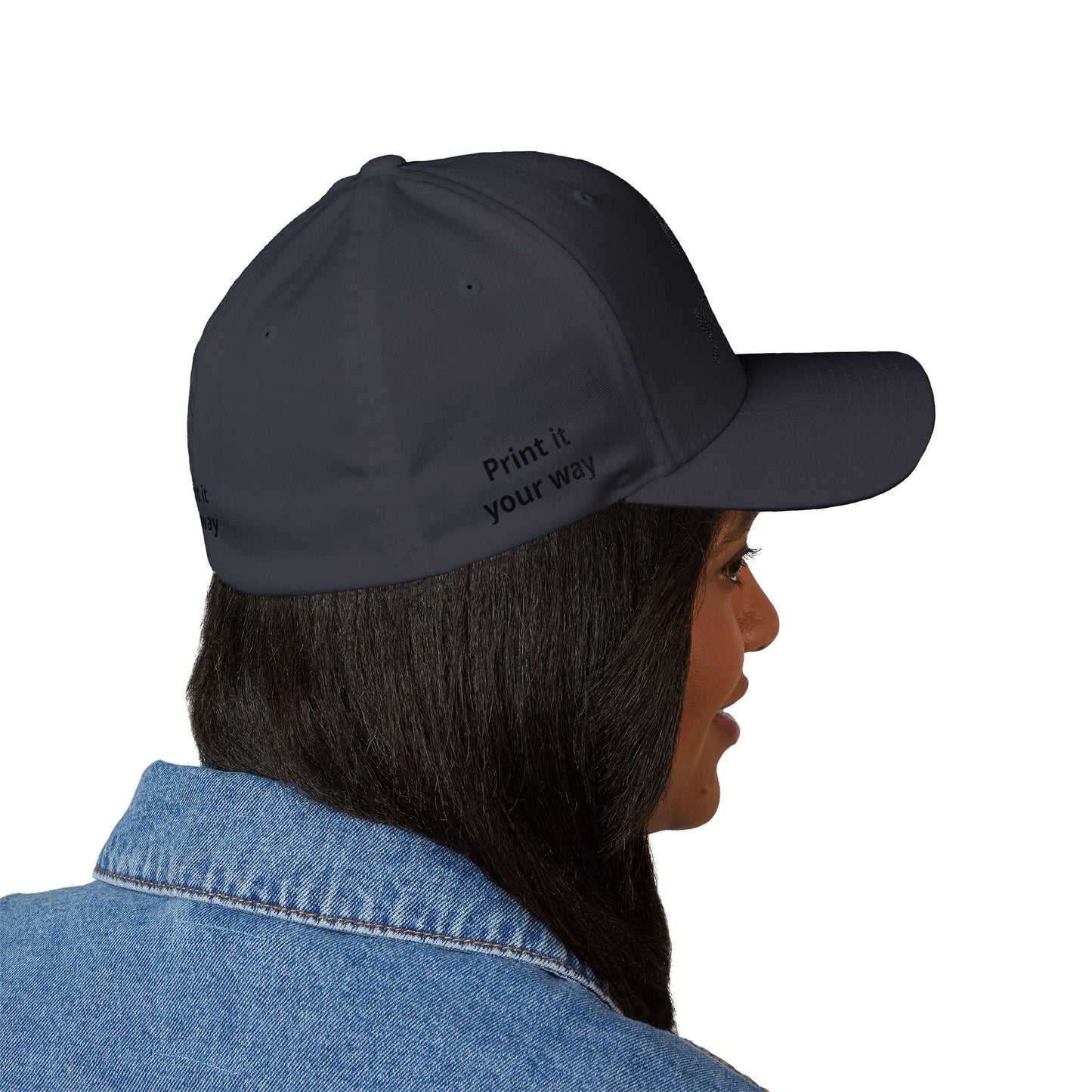 Embroidered 'Print It Your Way' Closed-Back Cap