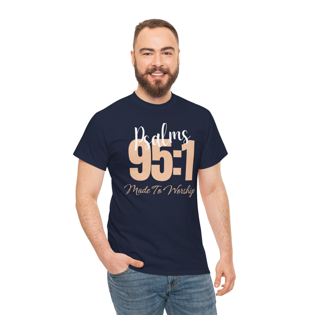 Unisex Heavy Cotton Tee with 95:1 Design - Casual Wear, Gift for Him/Her, Essential for Relaxing, Perfect for Events, Everyday Comfort