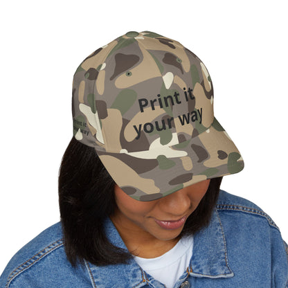 Embroidered 'Print It Your Way' Closed-Back Cap