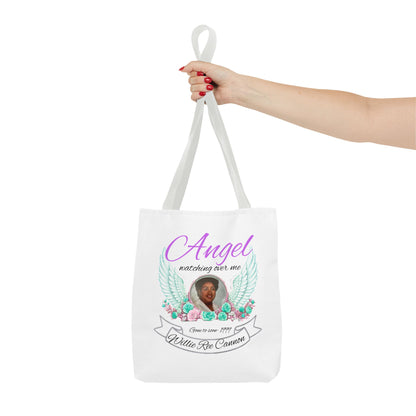 Memorial Angel Tote Bag — "Angel Watching Over Me" Custom Photo Tribute