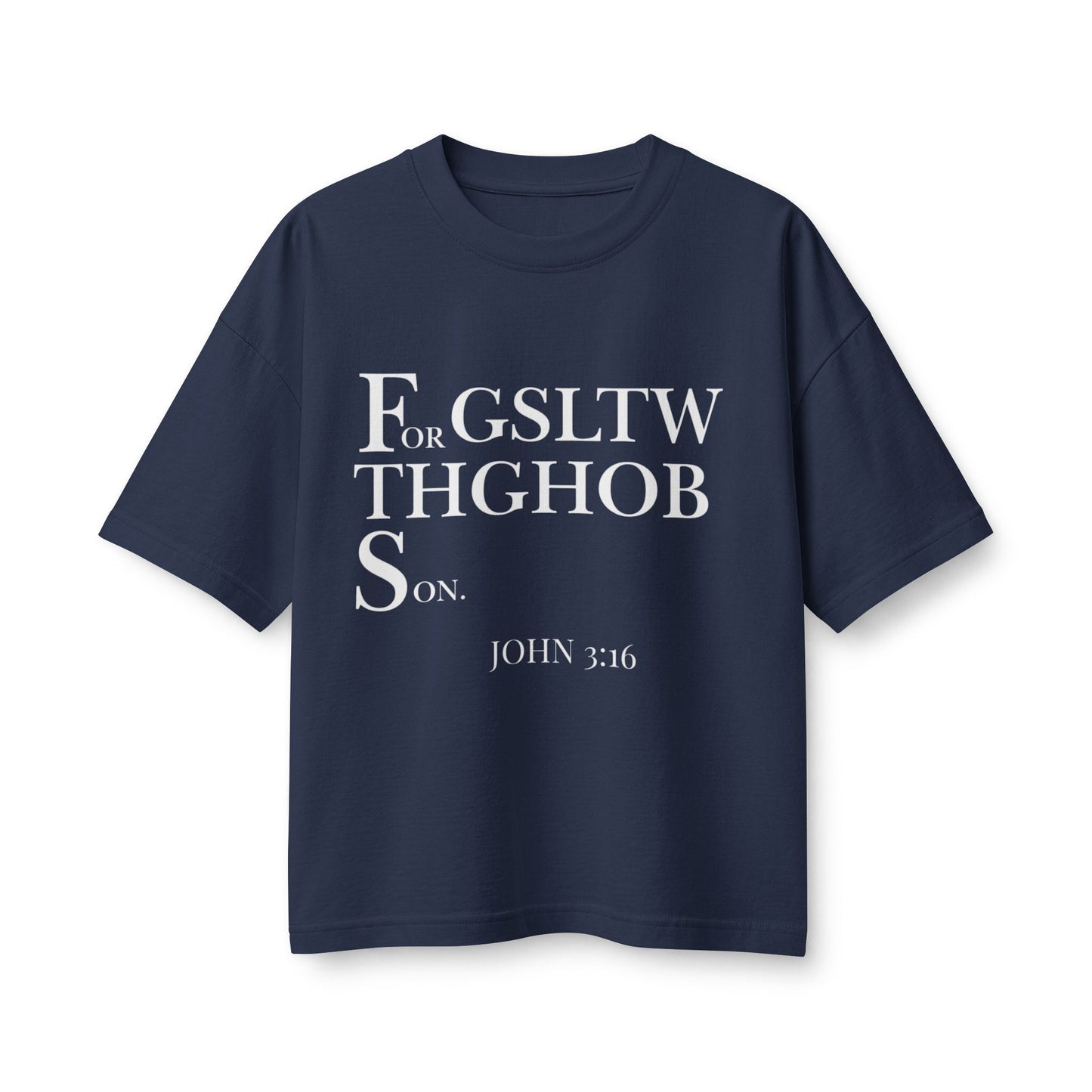 Women's Heavyweight Tee — 'For God So Loved The World...' Bible Verse Design with 'To Save Me!' Back