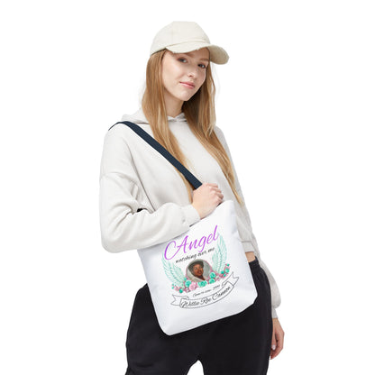 Memorial Angel Tote Bag — "Angel Watching Over Me" Custom Photo Tribute