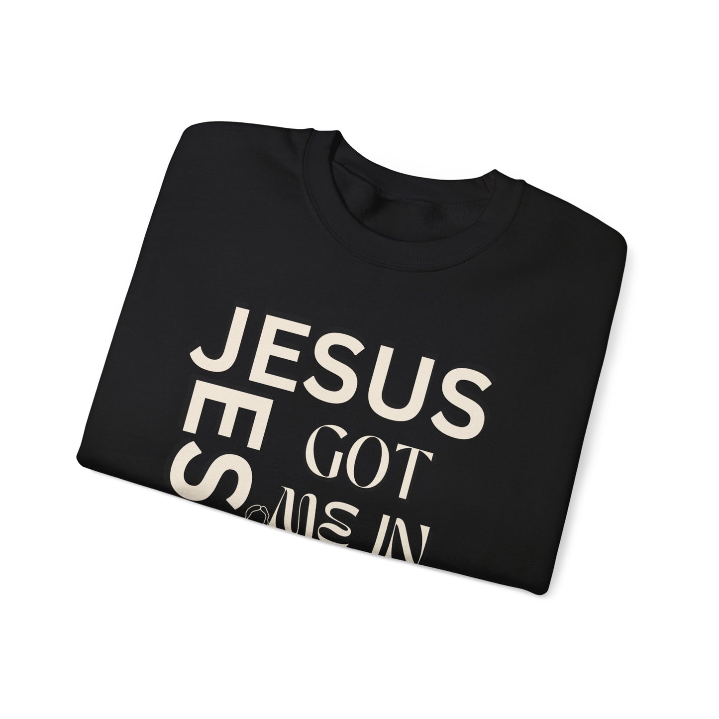 Christian Faith Crewneck Sweatshirt — "God Has Me in HIS Hands" Affirmation