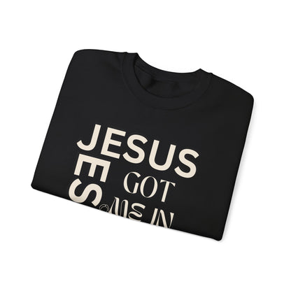 Christian Faith Crewneck Sweatshirt — "God Has Me in HIS Hands" Affirmation