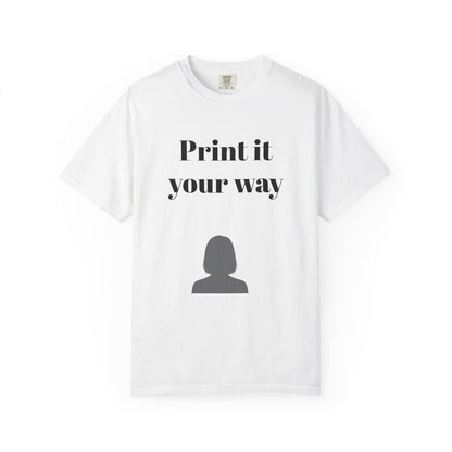 Customized t-shirt text and image
