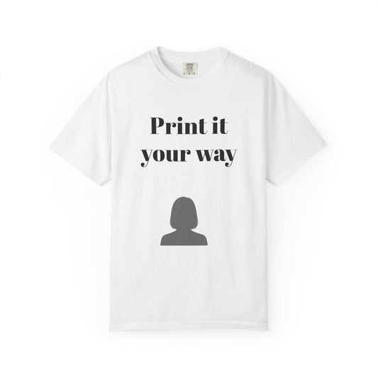 Customized t-shirt text and image